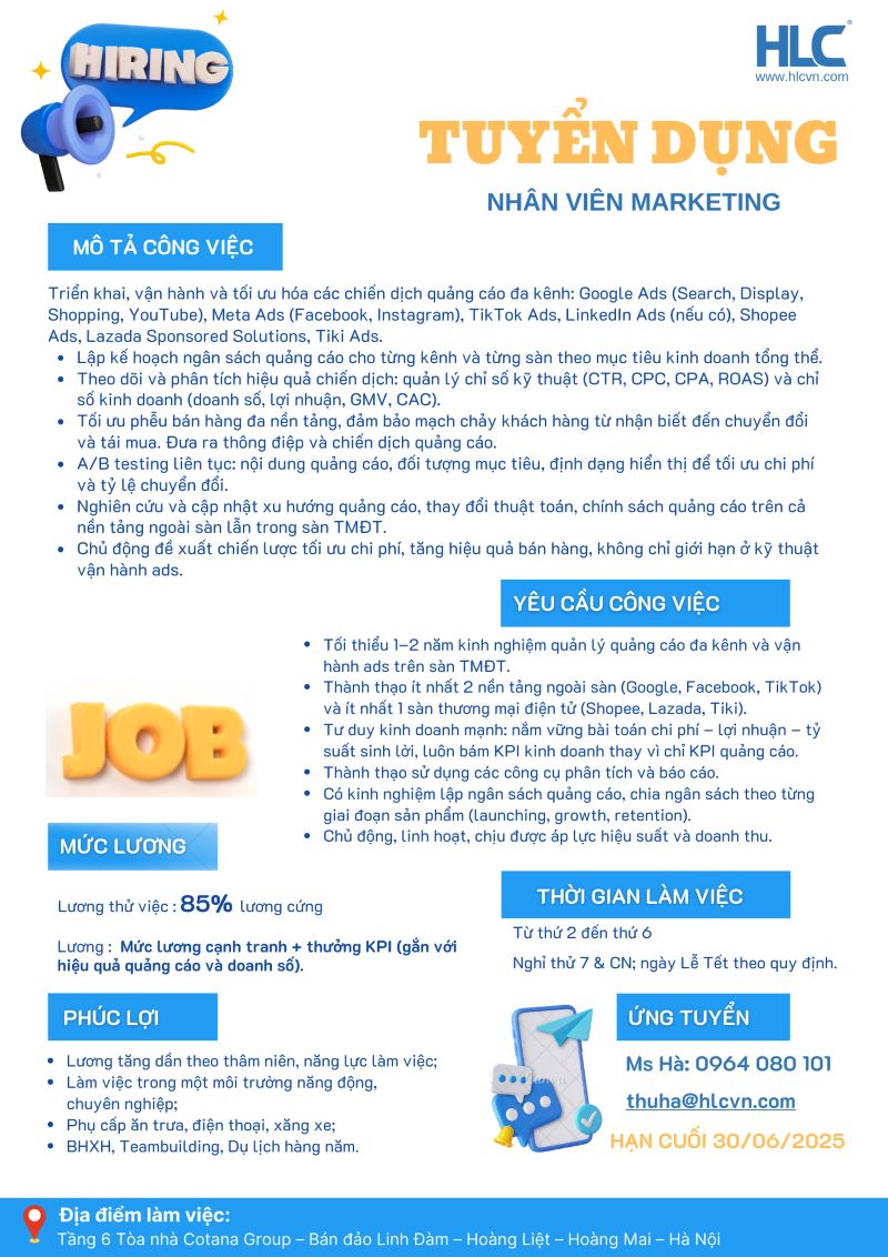 Tuyển dụng nhân viên Marketing
